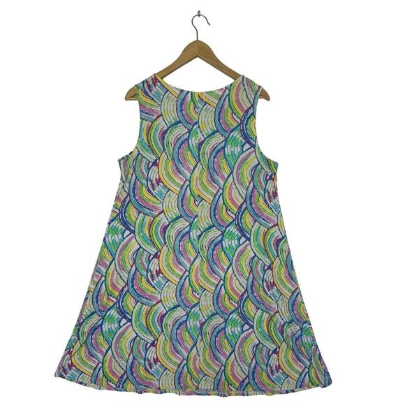 IVY LANE Multi Color Sleeveless Swing Dress Size Large - Picture 3 of 14
